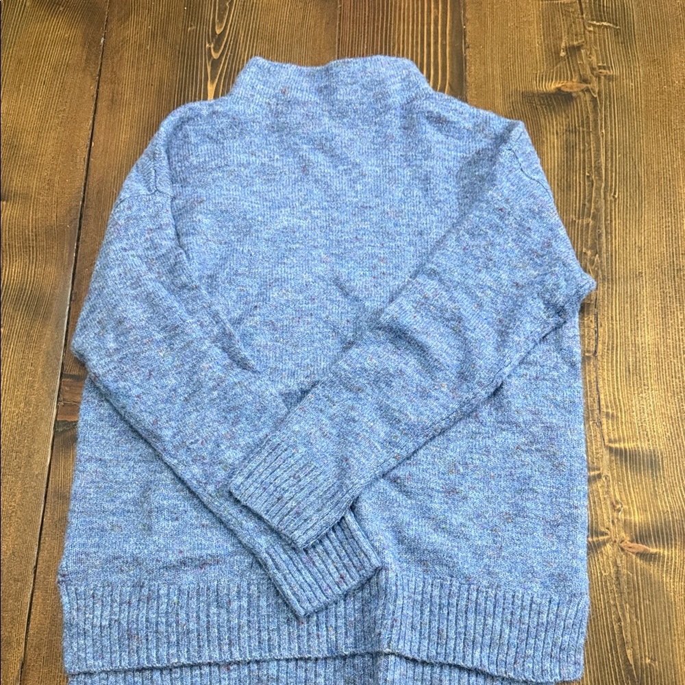 Well Worn Heathered Blue Turtleneck Sweater
